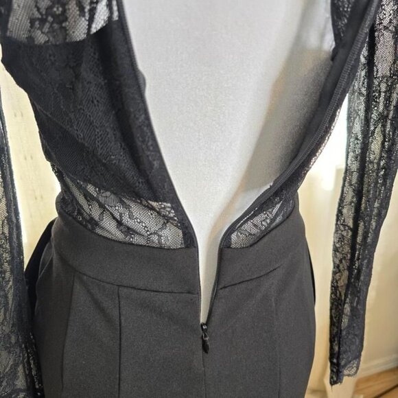 Elegant Black Lace Jumpsuit - Picture 8 of 16